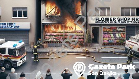 Aydın Efeler’de Çiçekçi Yangını: Komşuların Dikkati Faciayı Önledi