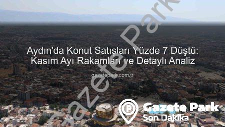Aydın’da Konut Satışları Yüzde 7 Düştü: Kasım Ayı Rakamları ve Detaylı Analiz